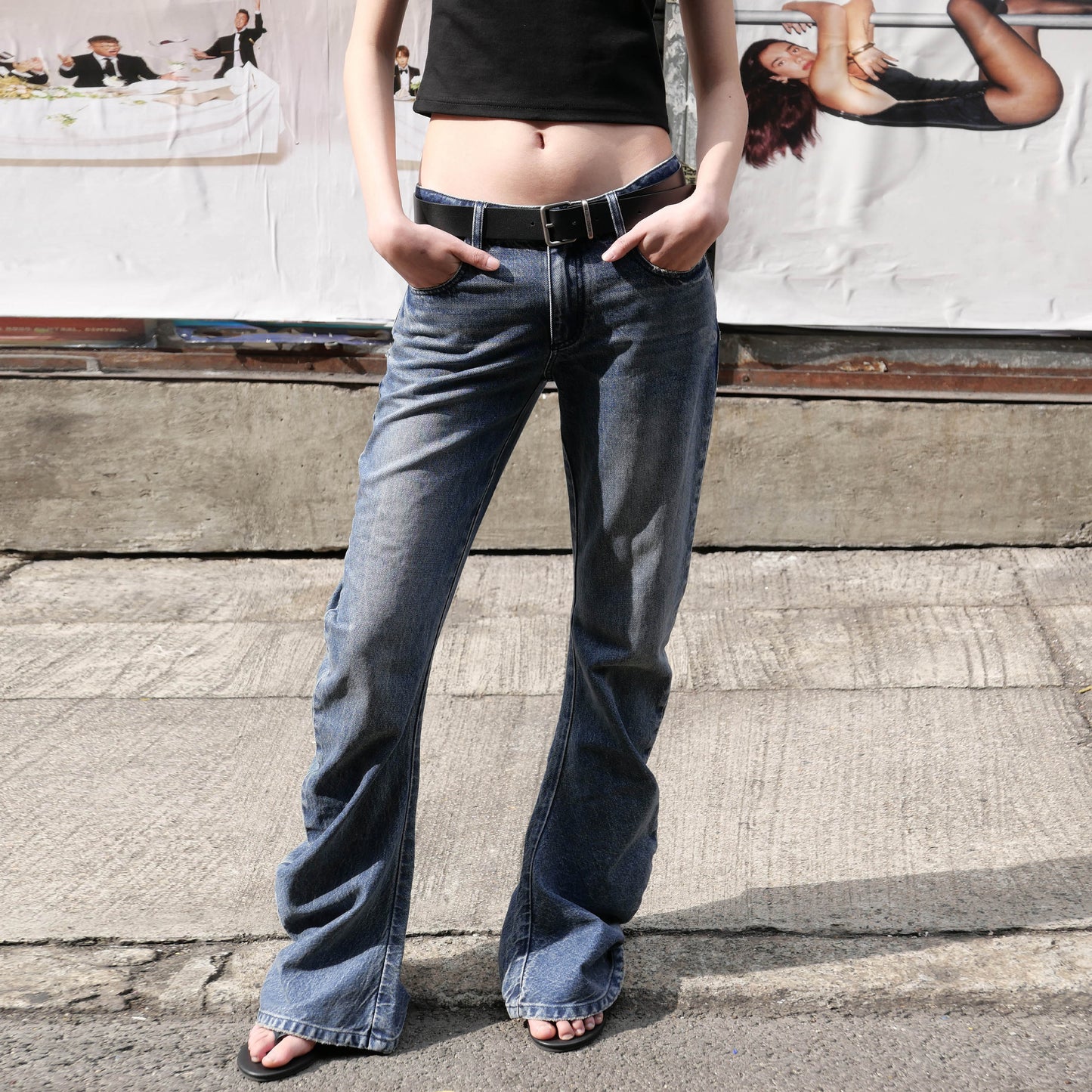 The Drape Cut Flared Jeans