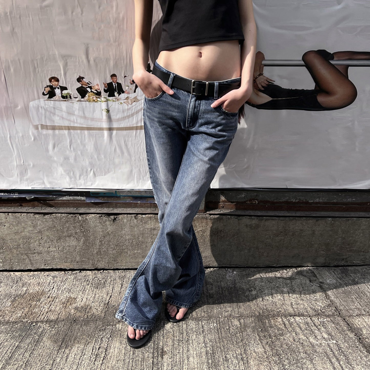 The Drape Cut Flared Jeans