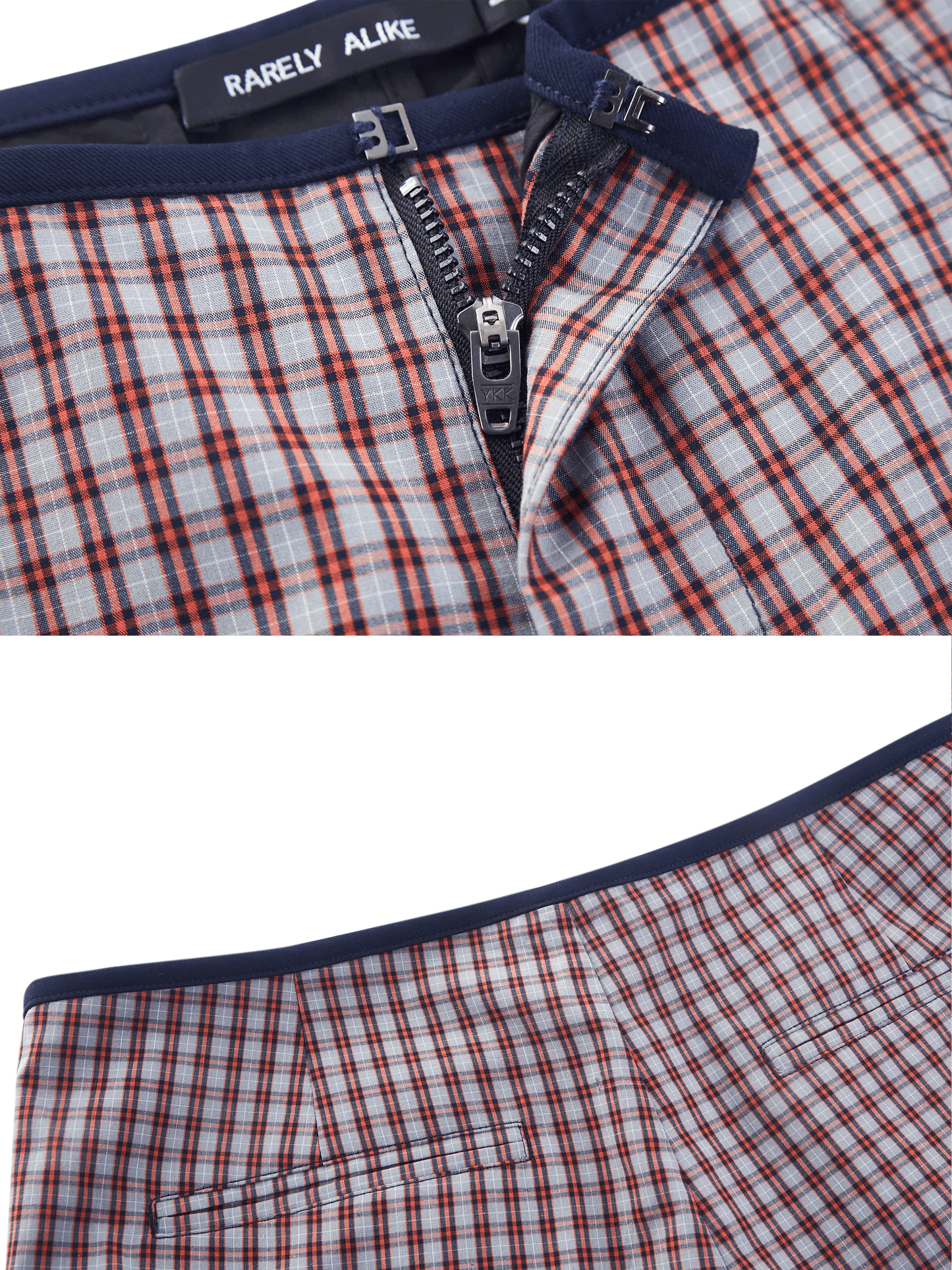 “Capri” Cropped Colorblock Plaid Pants