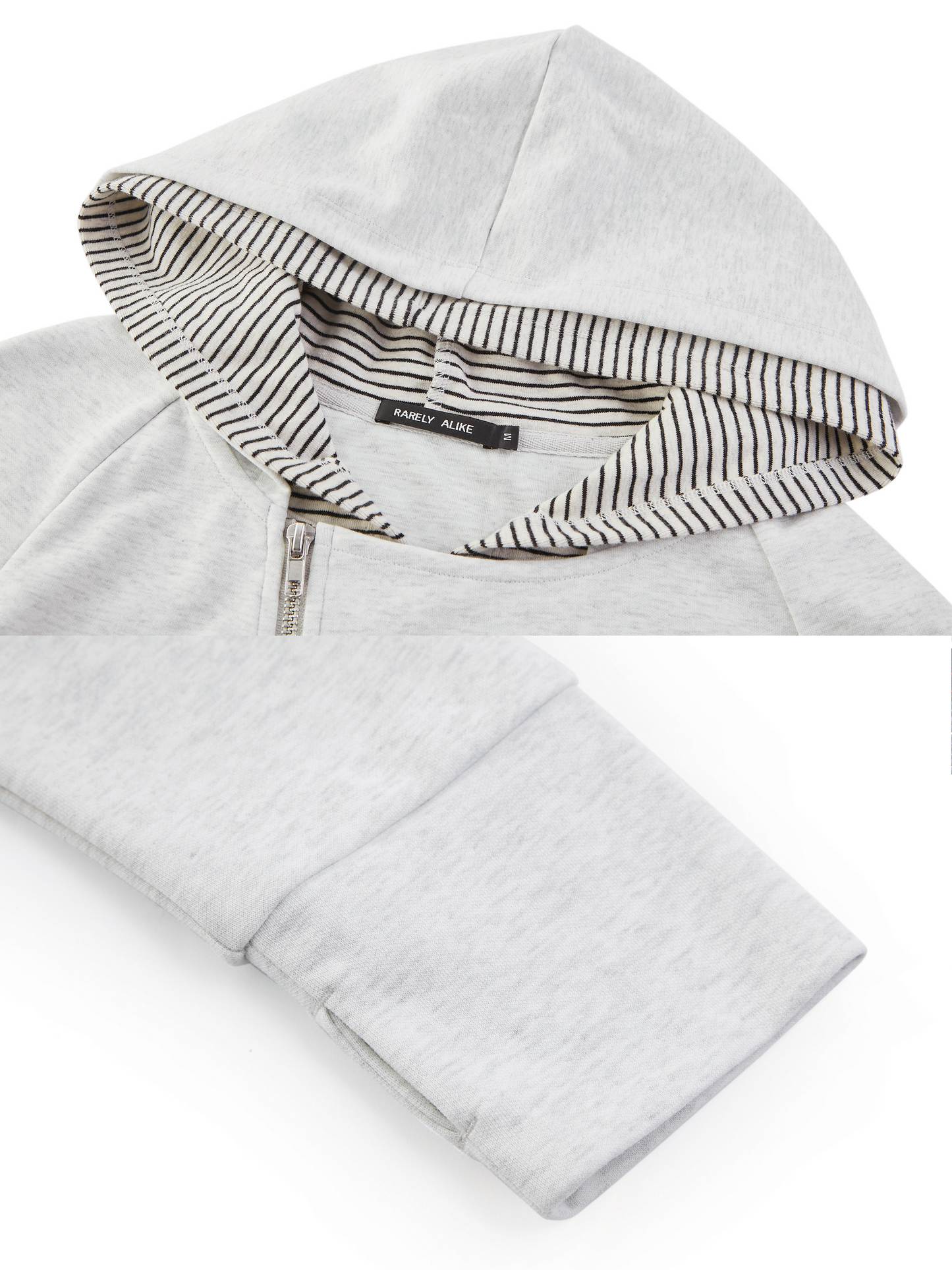 Two-Piece Layered Colorblock Zip Hoodie