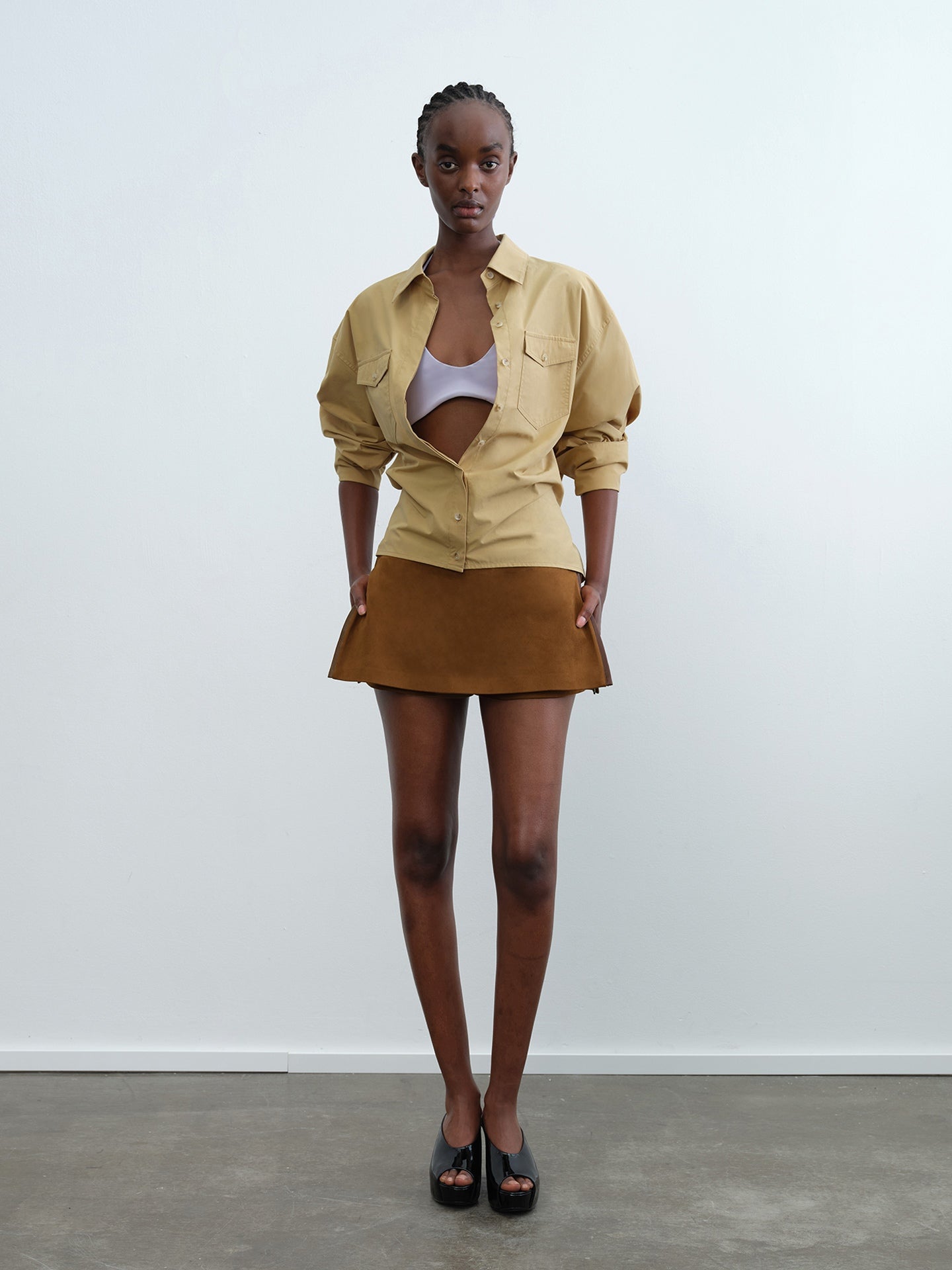 Two-Way Side-Zip Mini Skort