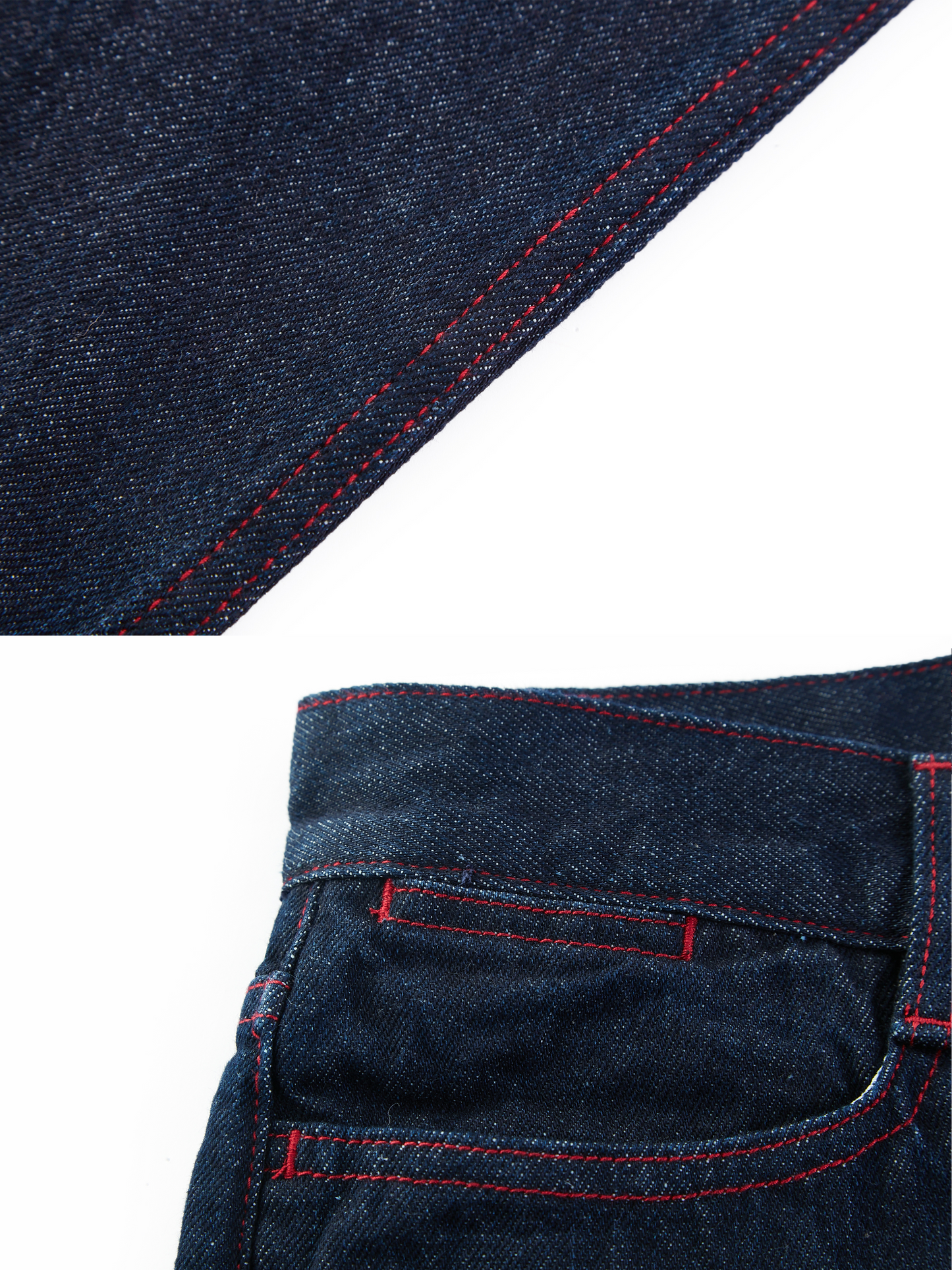 TEA Red-Stitch Raw Denim Jeans