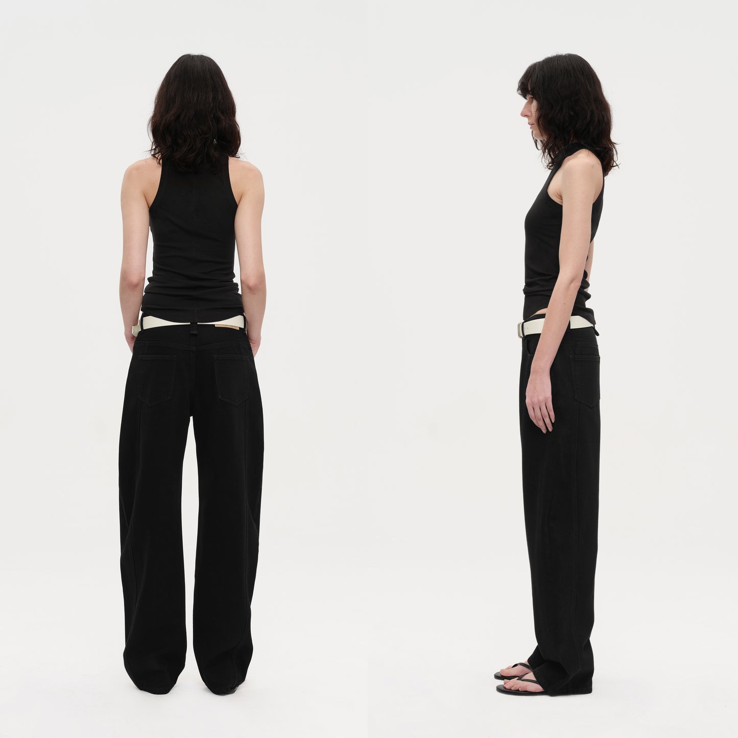 The Curved-cut Denim Jeans