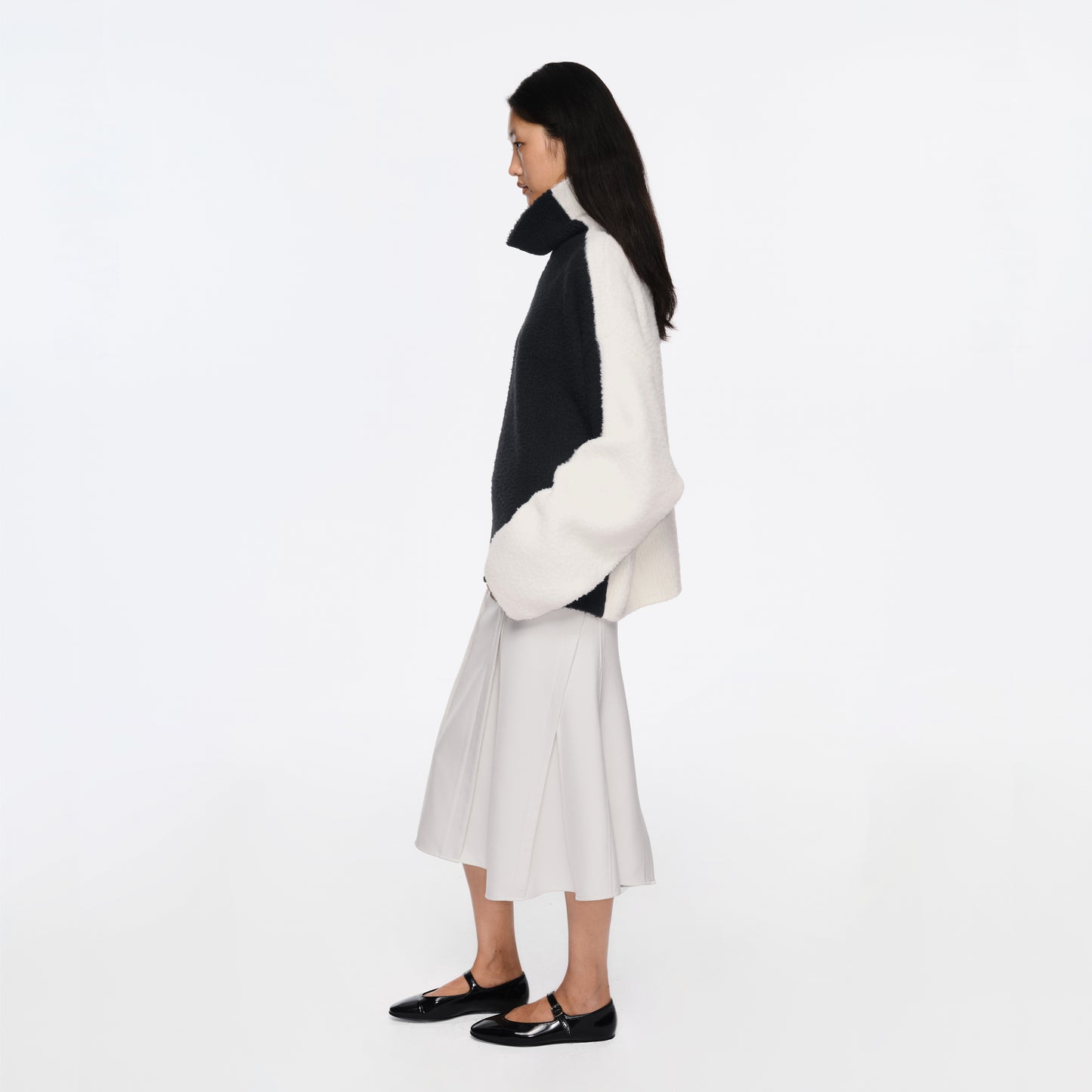 The Contrast Two-panel Wool Jumper
