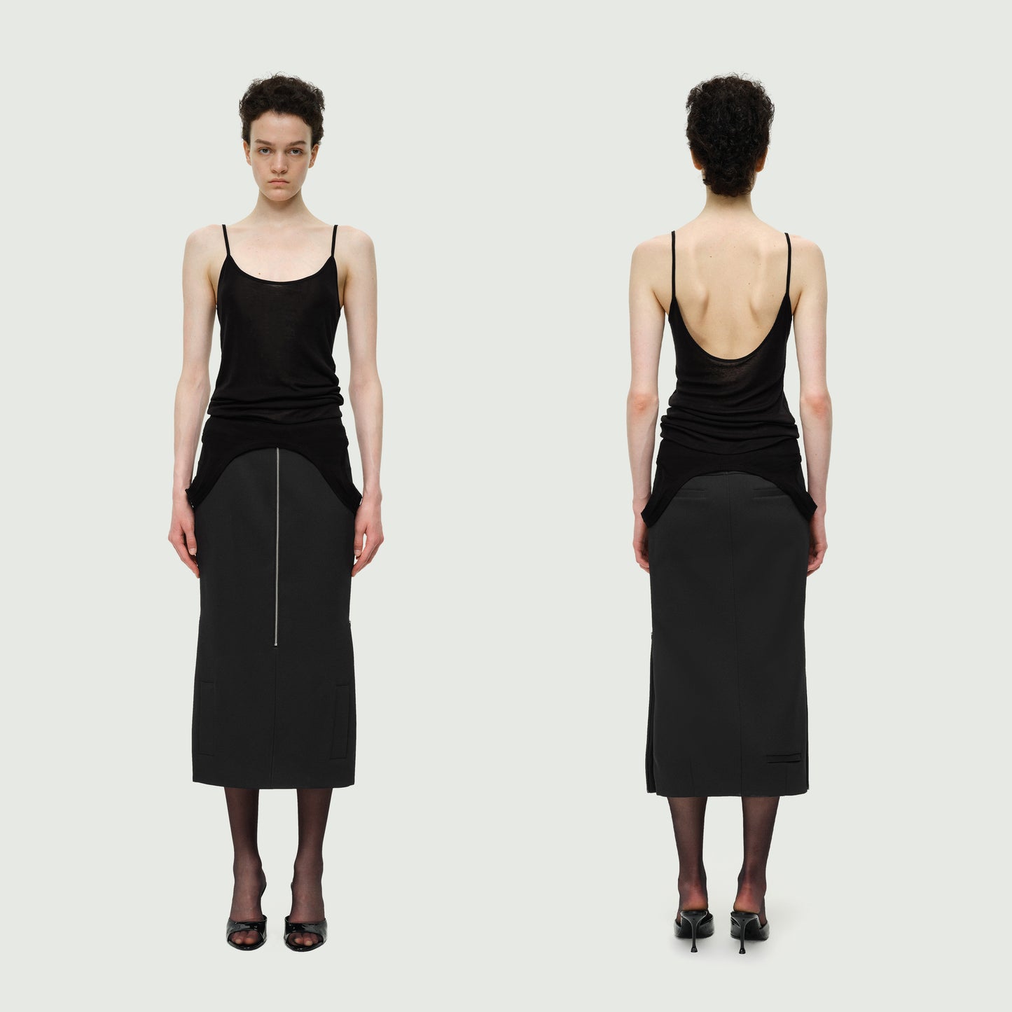 "The Hourglass" Two-way Tailored Skirt