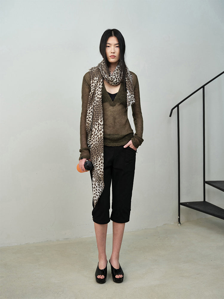 Mesh Lightweight Plaid Scarf