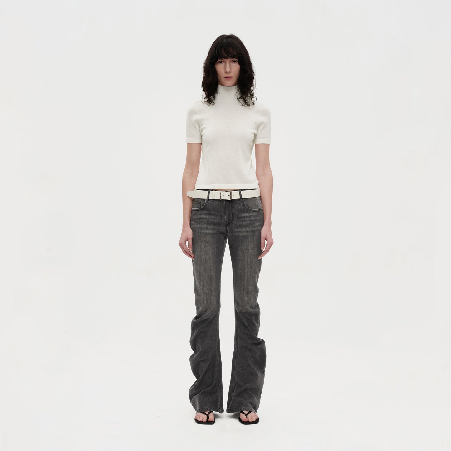 The Drape Cut Flared Jeans