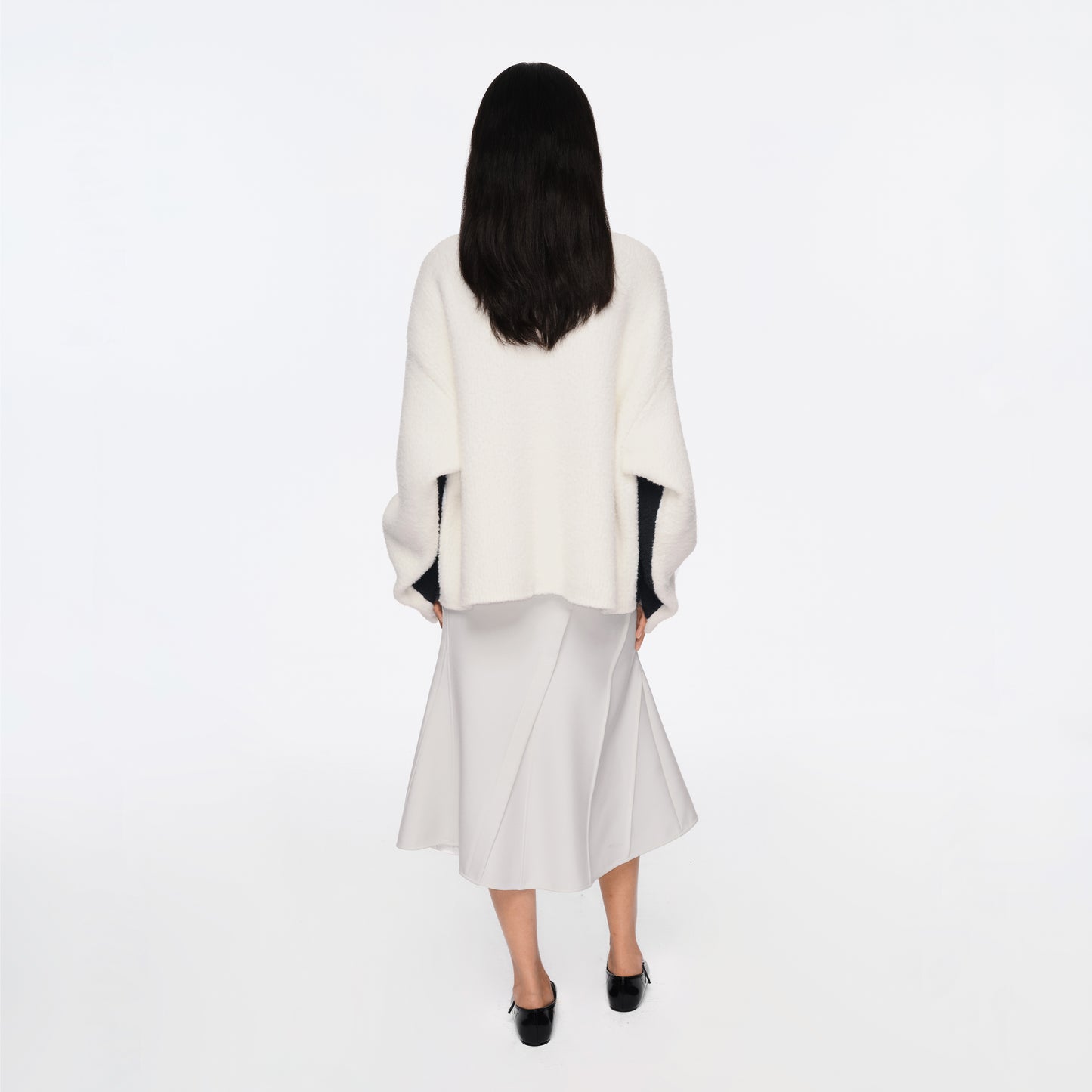 The Contrast Two-panel Wool Jumper