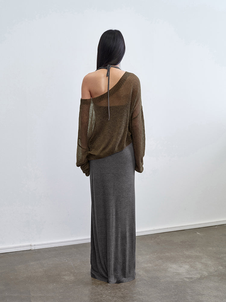 "Take A Walk" Halterneck Knit Dress