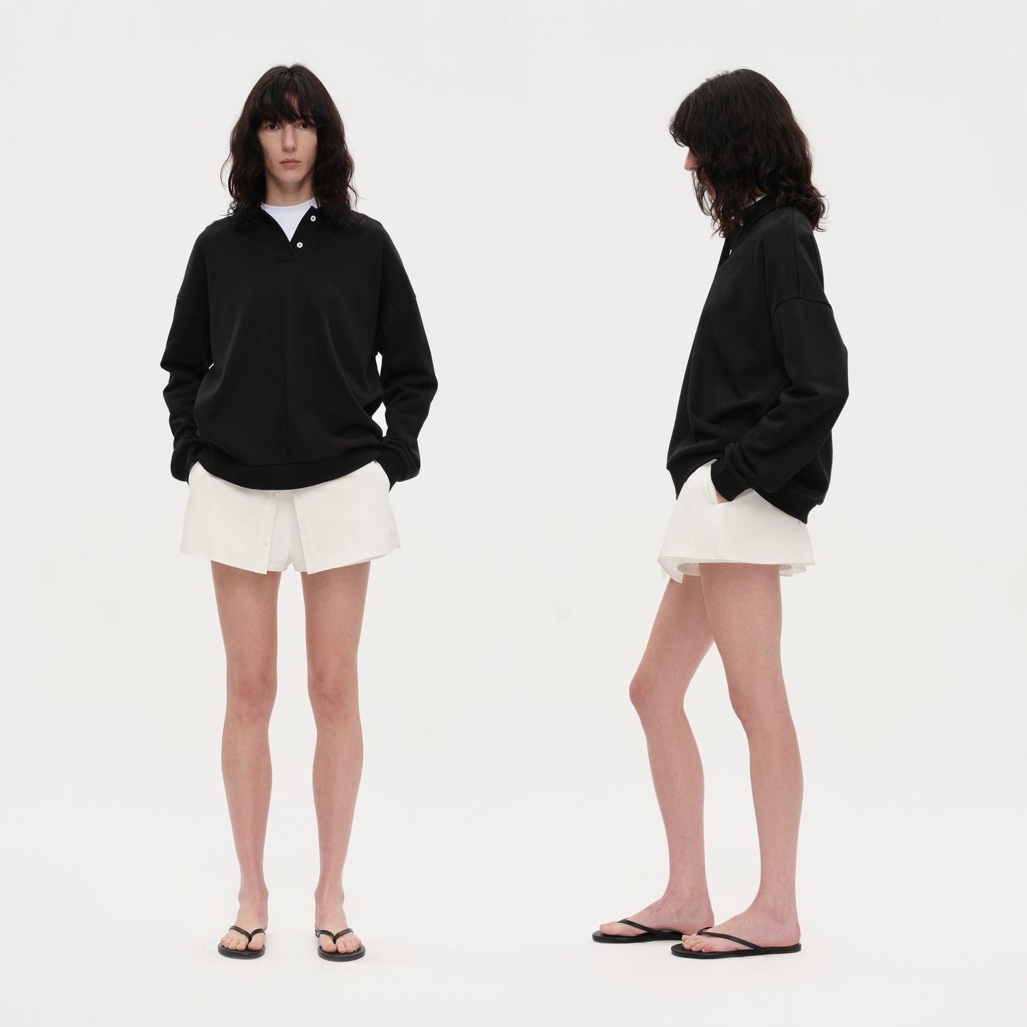 The A-shaped Layered Woven Skirt Shorts