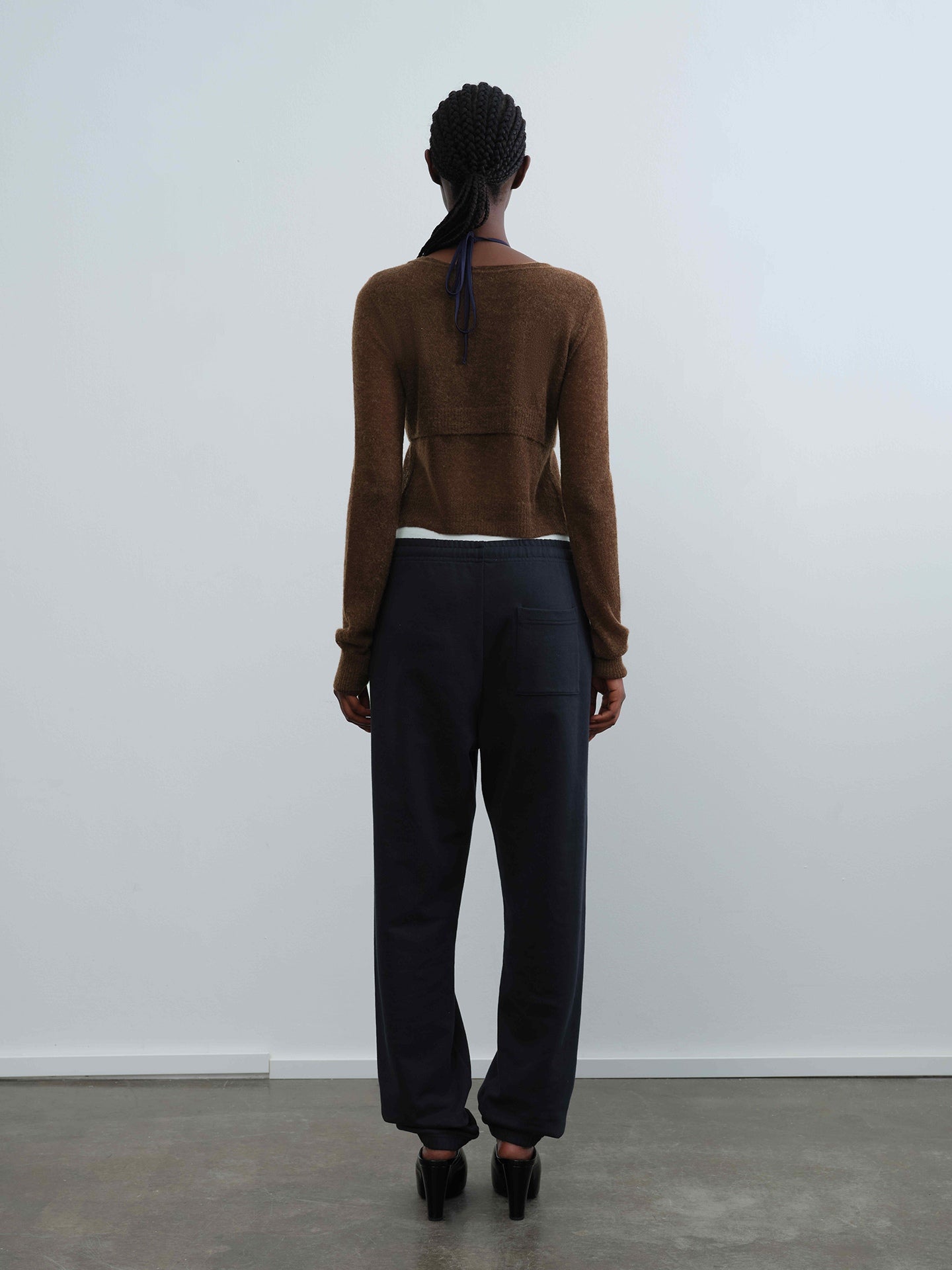 Mesh Layered Tie-Front Cardigan
