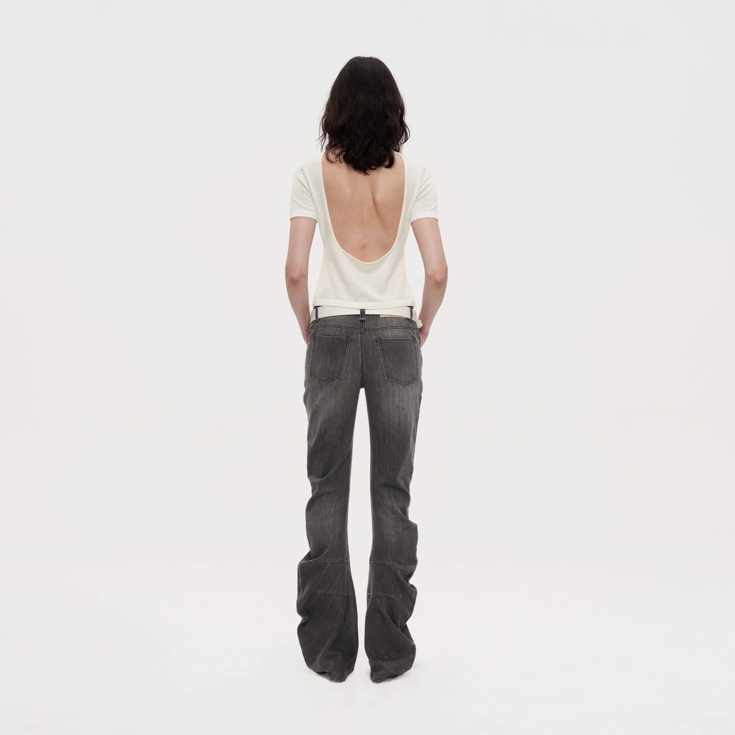 The Drape Cut Flared Jeans