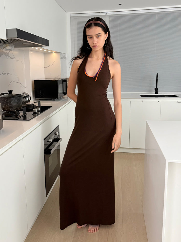 "Take A Walk" Halterneck Knit Dress