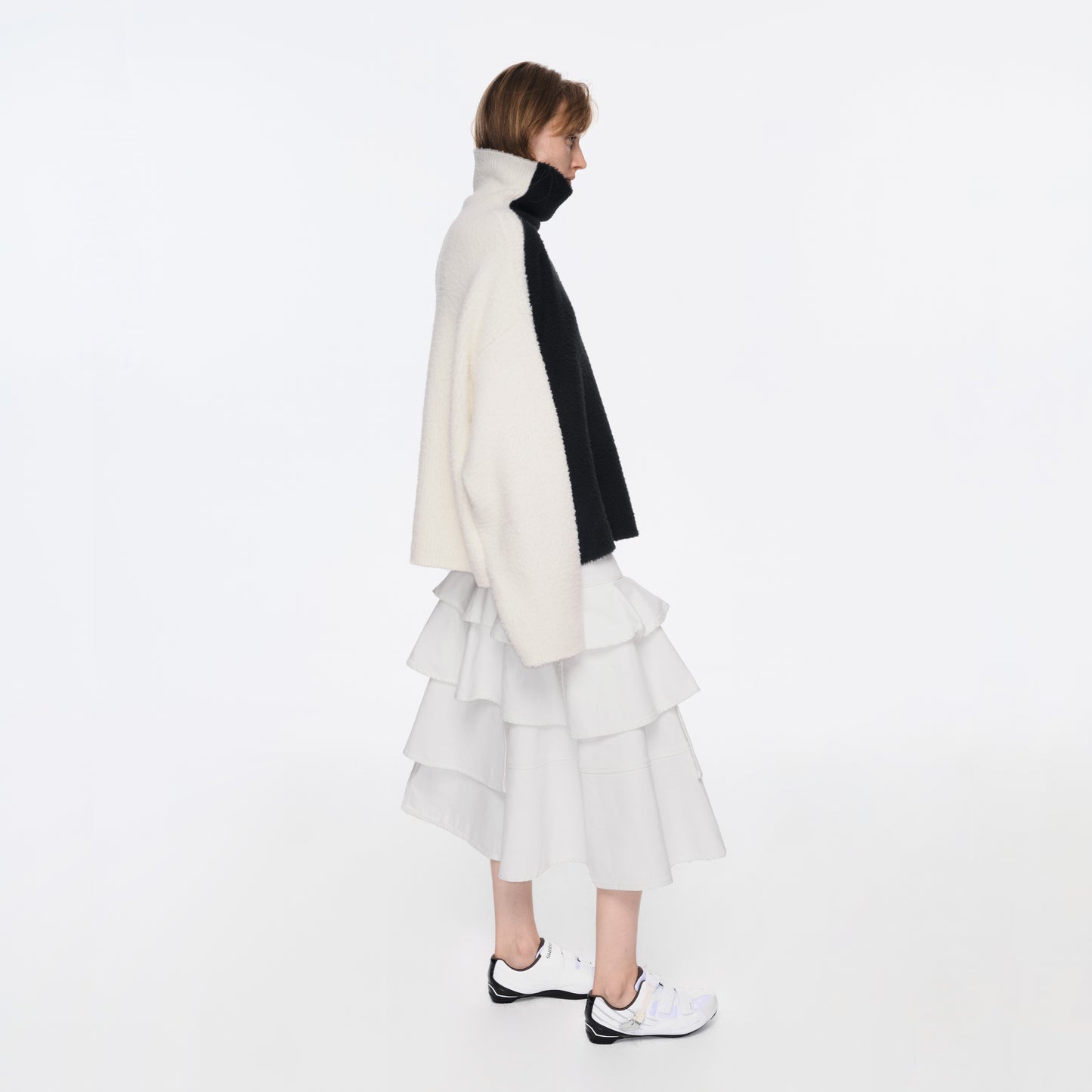 The Contrast Two-panel Wool Jumper