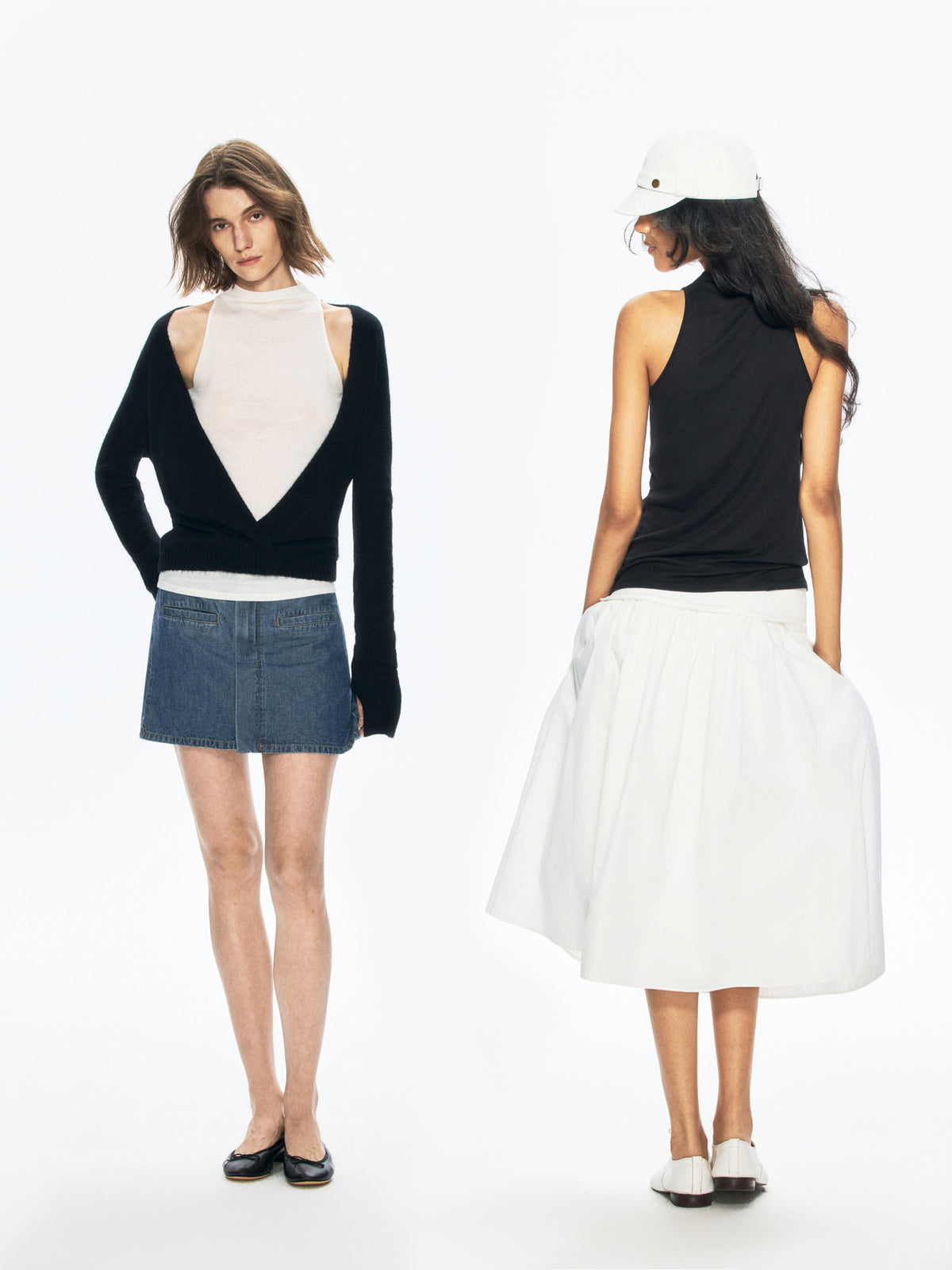 Versatile Cowl Neck Cold-Shoulder Slim-Fit Tank Top