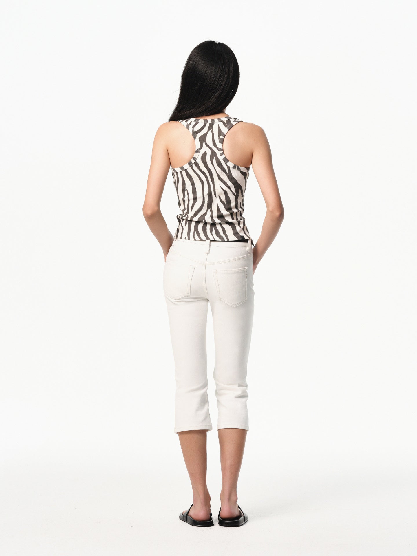 “Classique” U-neck Zebra Tank