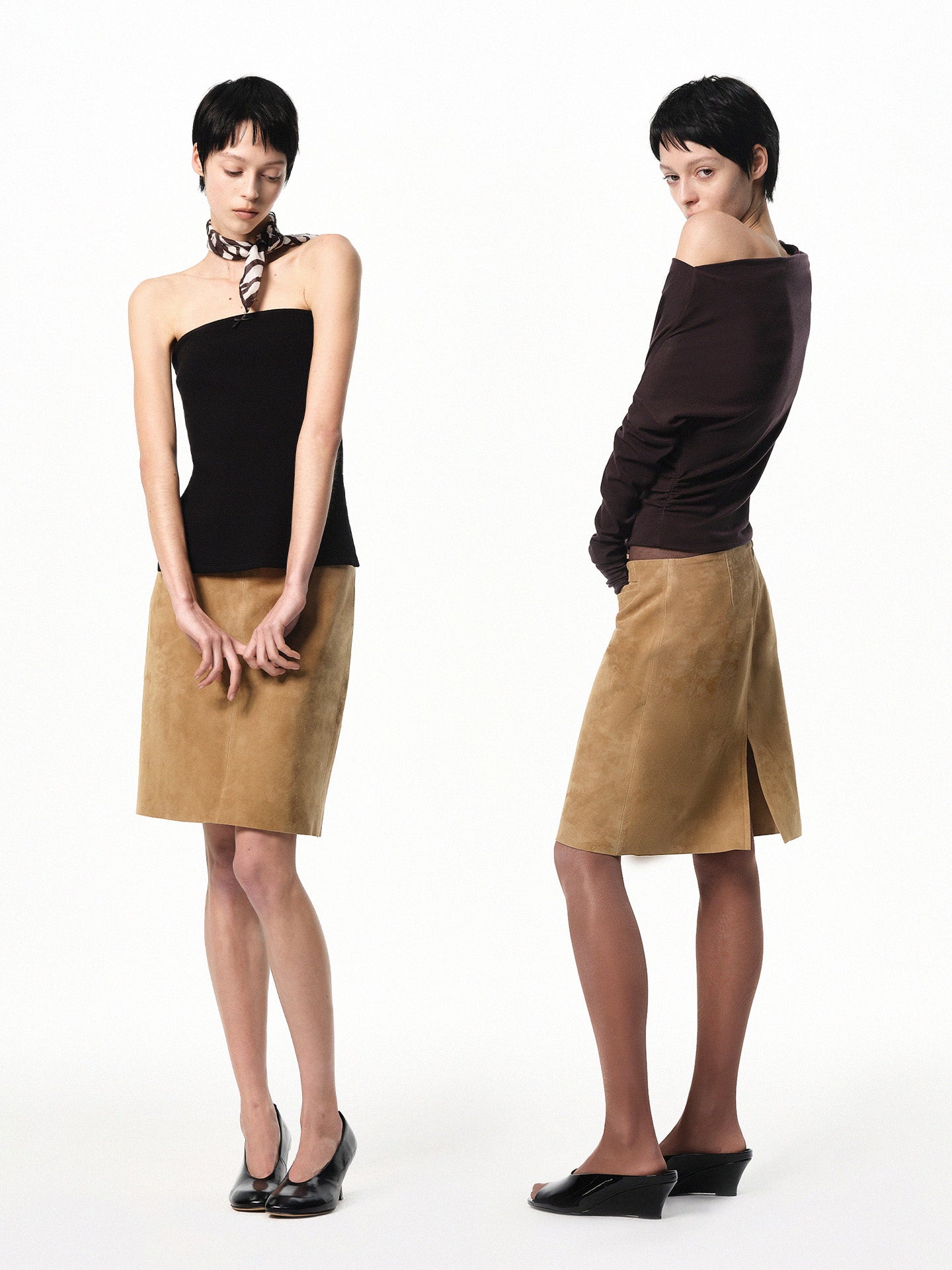 “Classique” Lambskin Straight Skirt