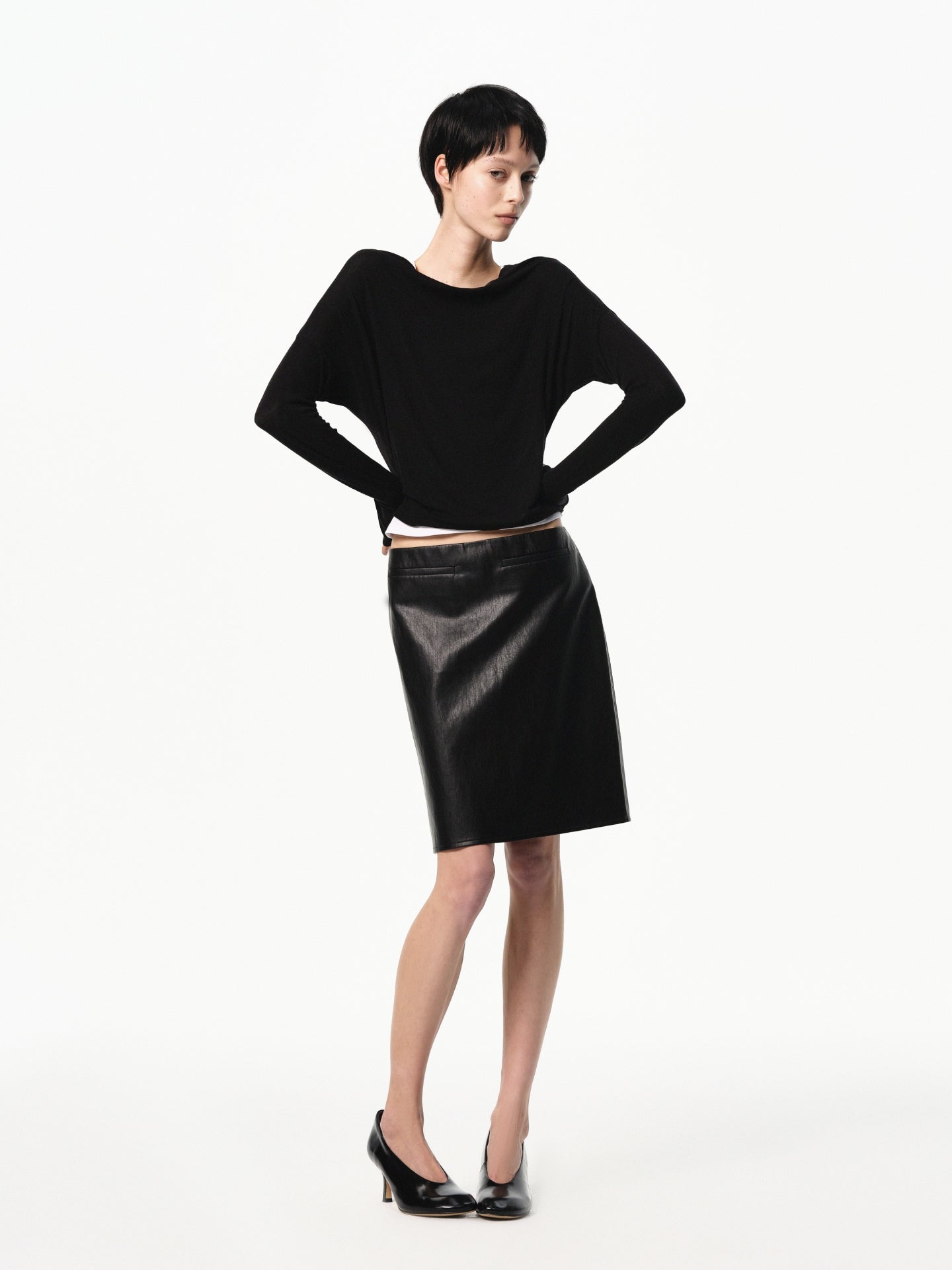 “Poise” Two-way Asymmetric Draped Top