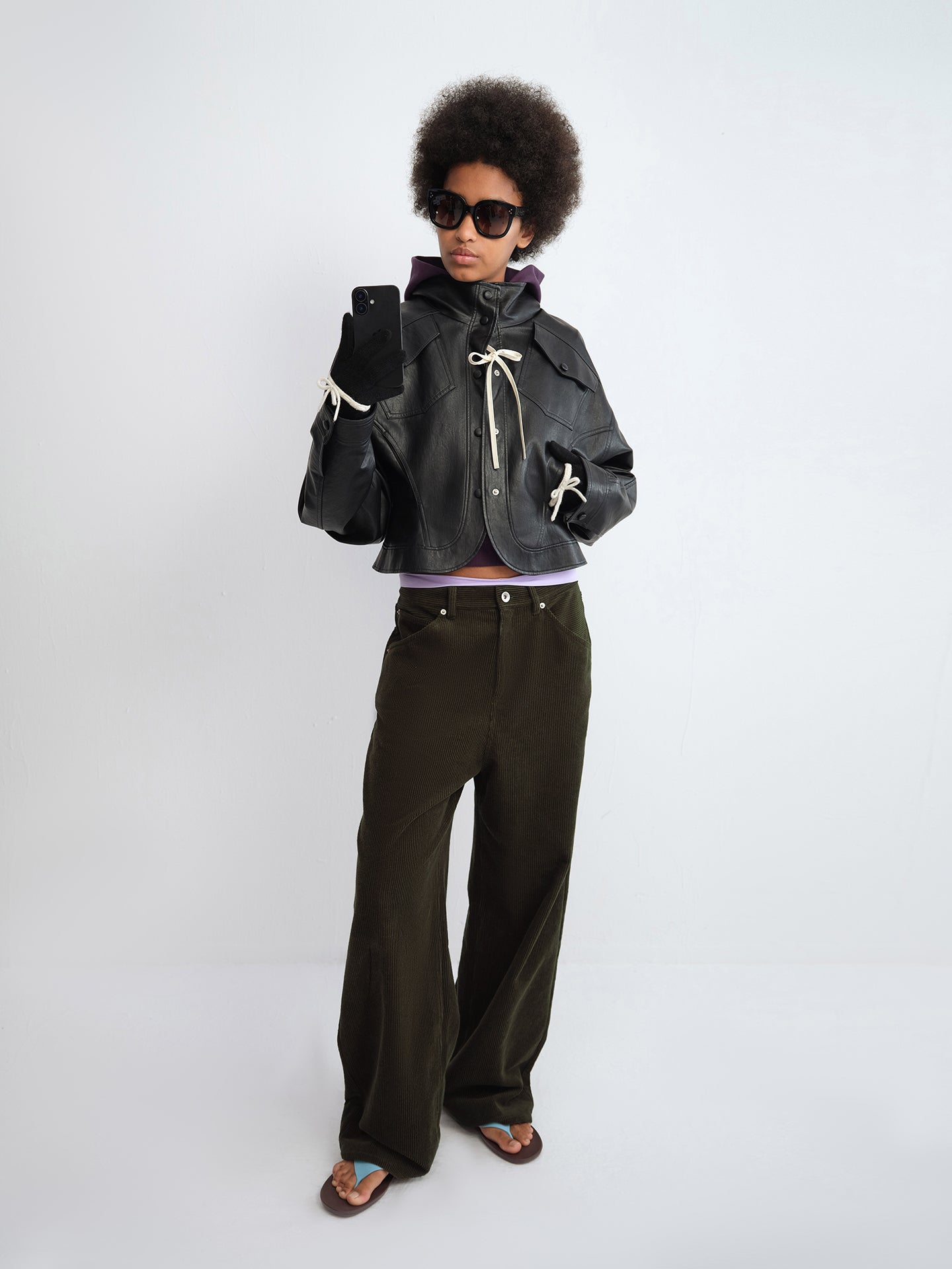 2-in-1 Bow Knit Cashmere Gloves