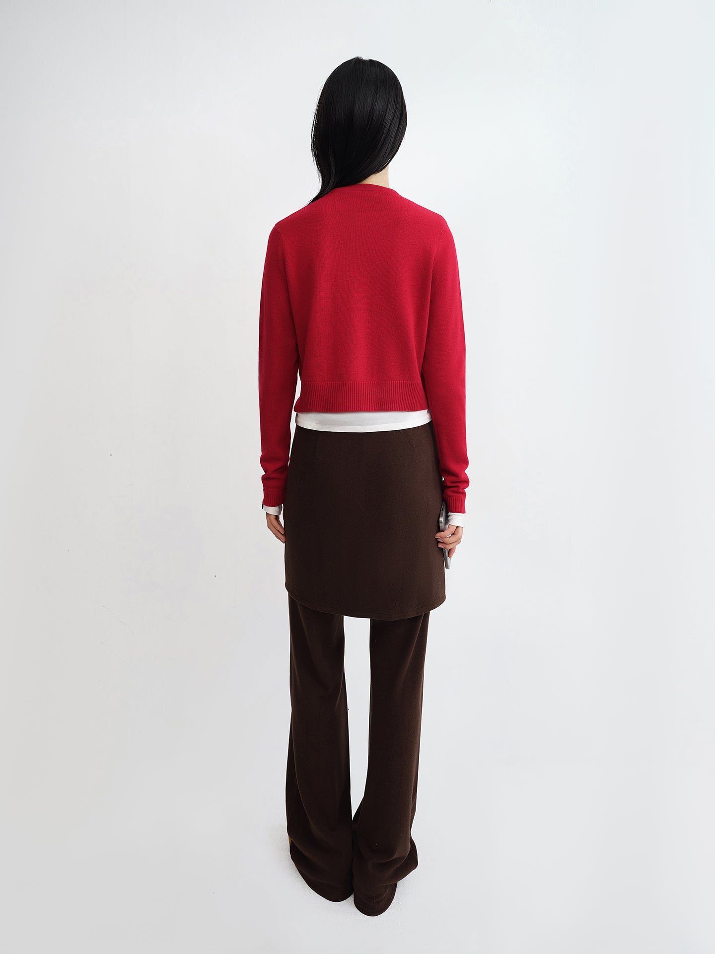 Diamond Wool Blend Knit Cardigan