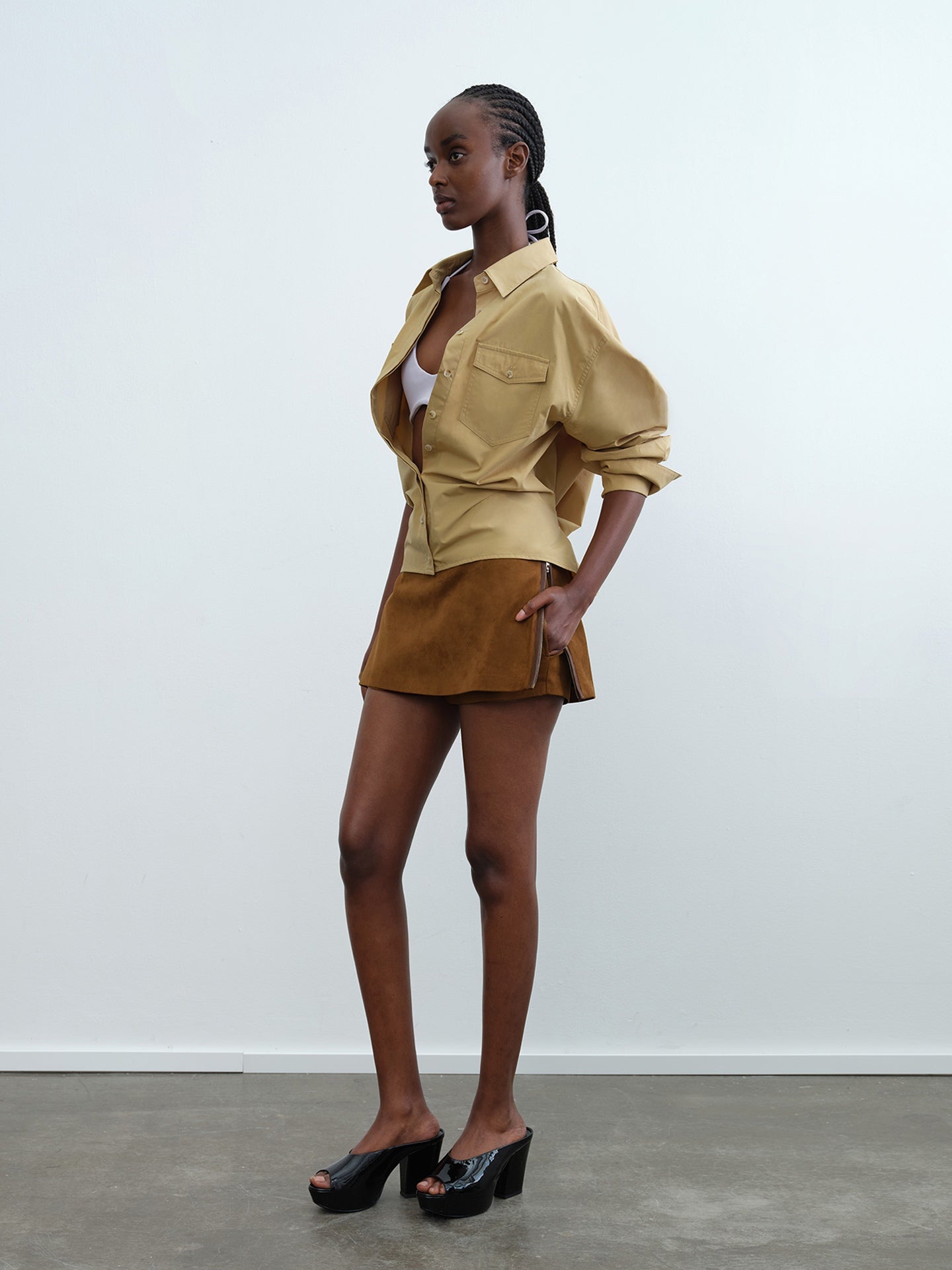 Two-Way Side-Zip Mini Skort