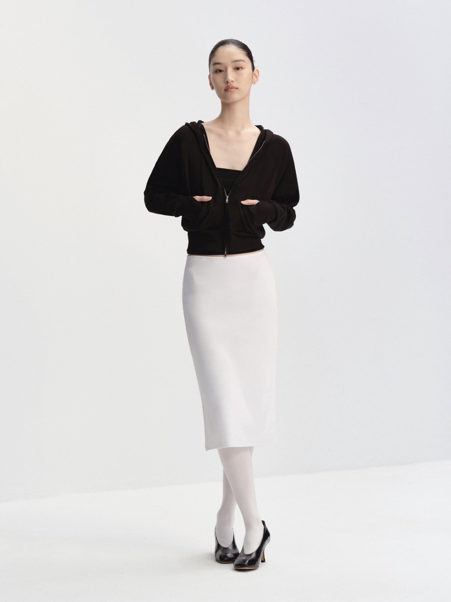 One-Shoulder Dolman-Sleeve T-Shirt