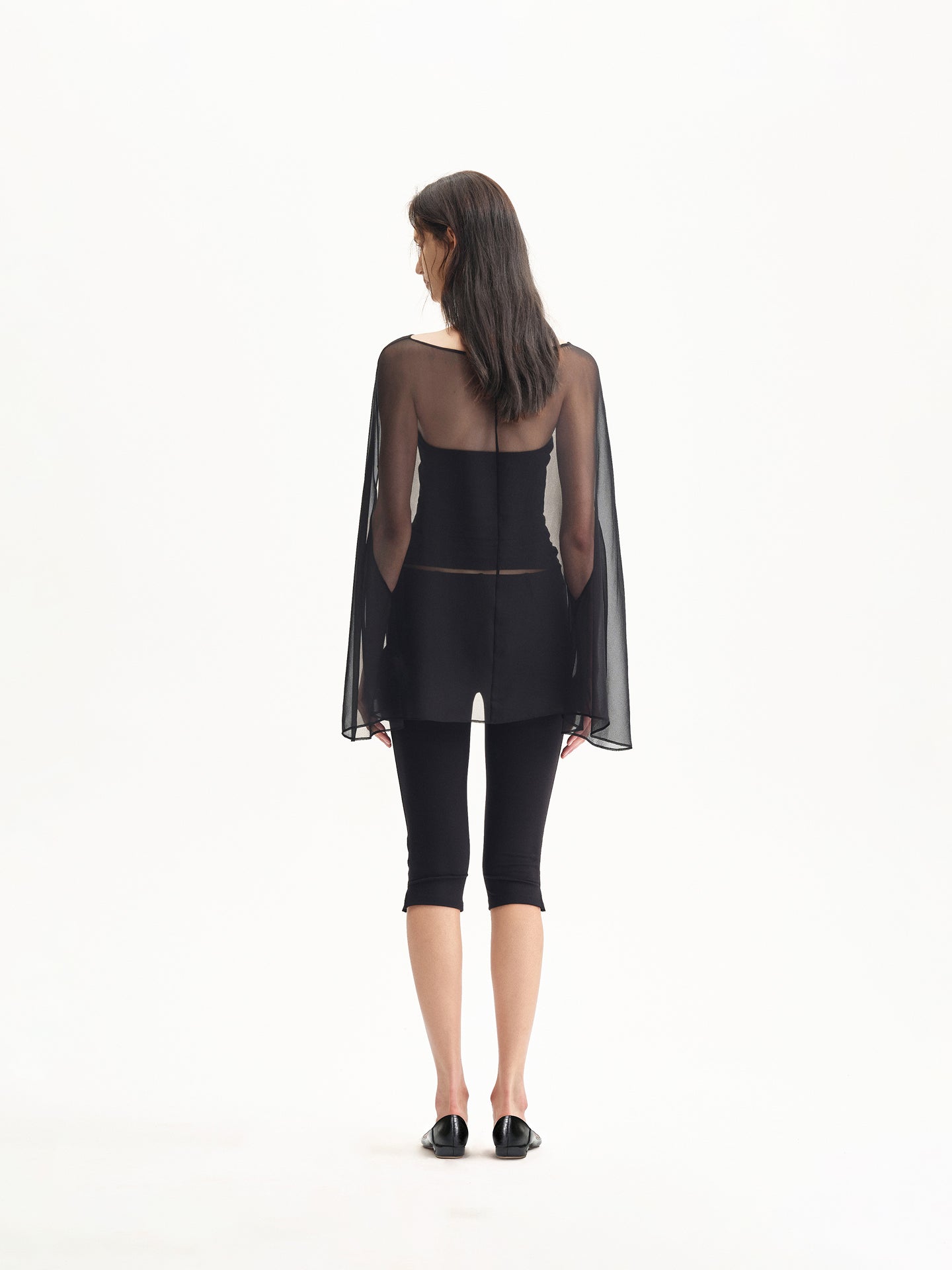 “Haze” Silk Sheer Overlay Set Top