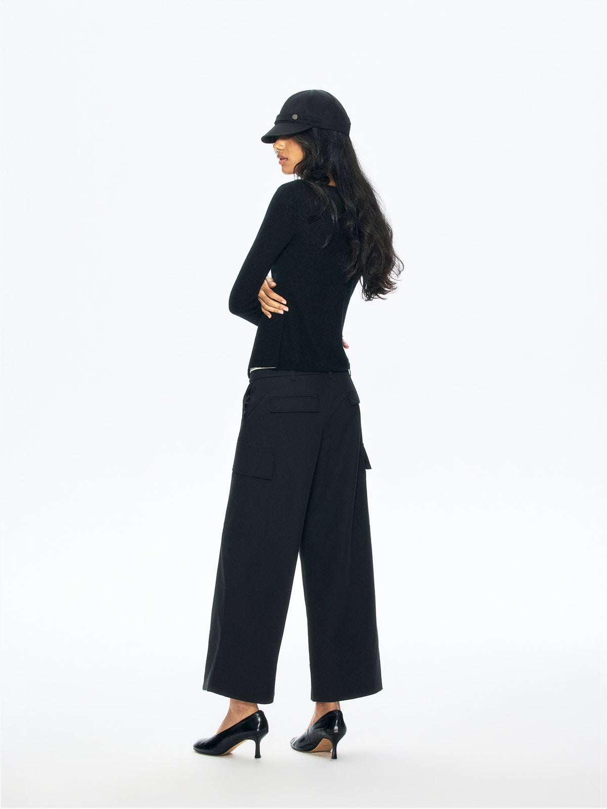 “Picnic” Pocket Cropped Relaxed Cargo Pants