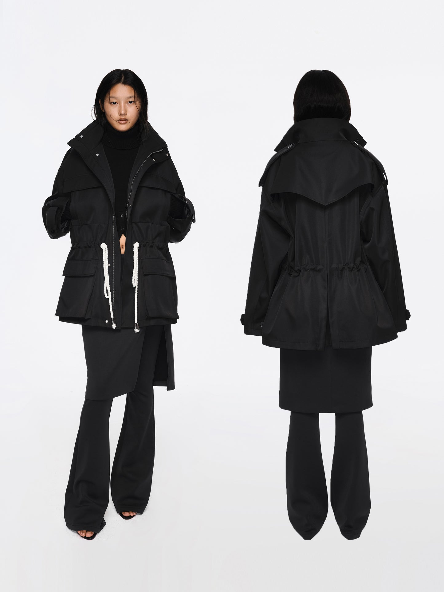 The Stand Collar Drawstring Parka