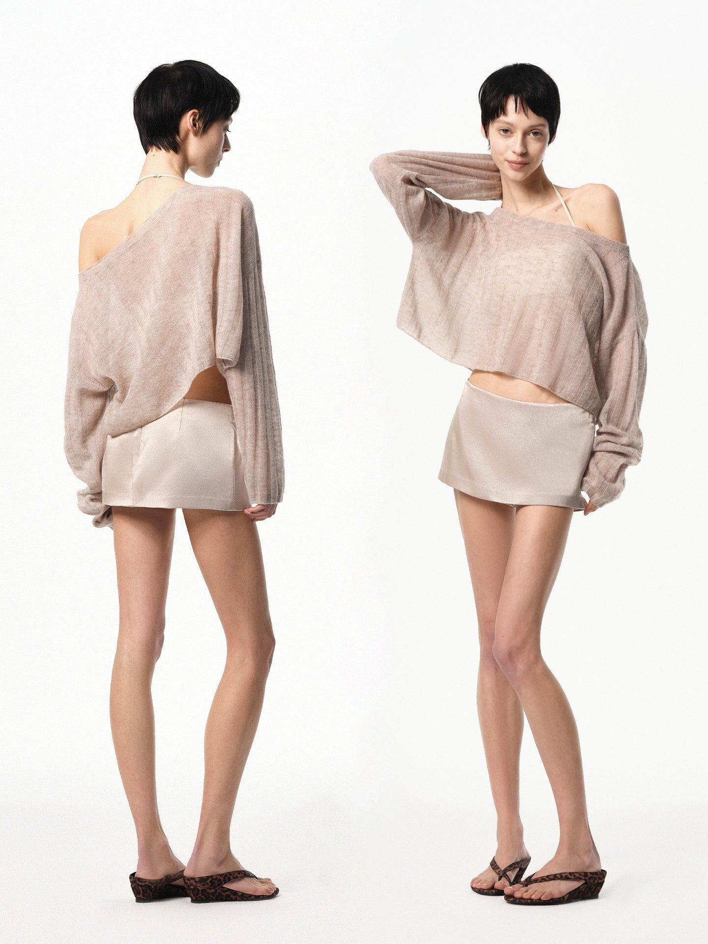 “Haze” Satin Mini Skort