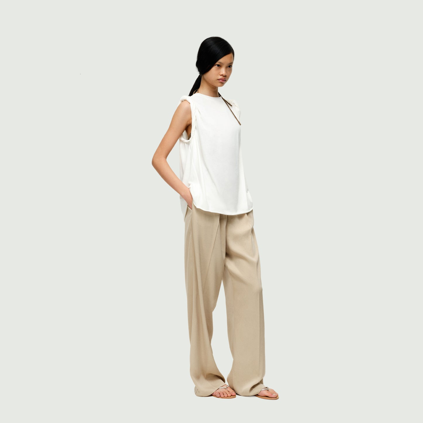 The Knitted Roll-up Sleeve T-shirt