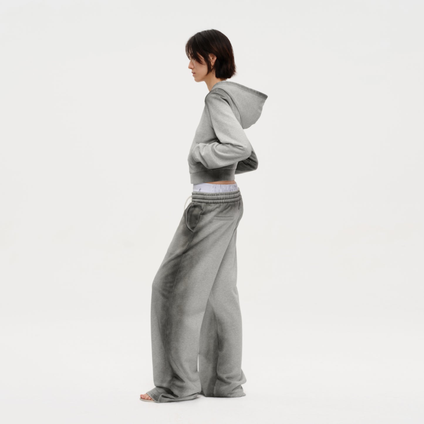 The Ombré Spray-print Zip Up Hoodie