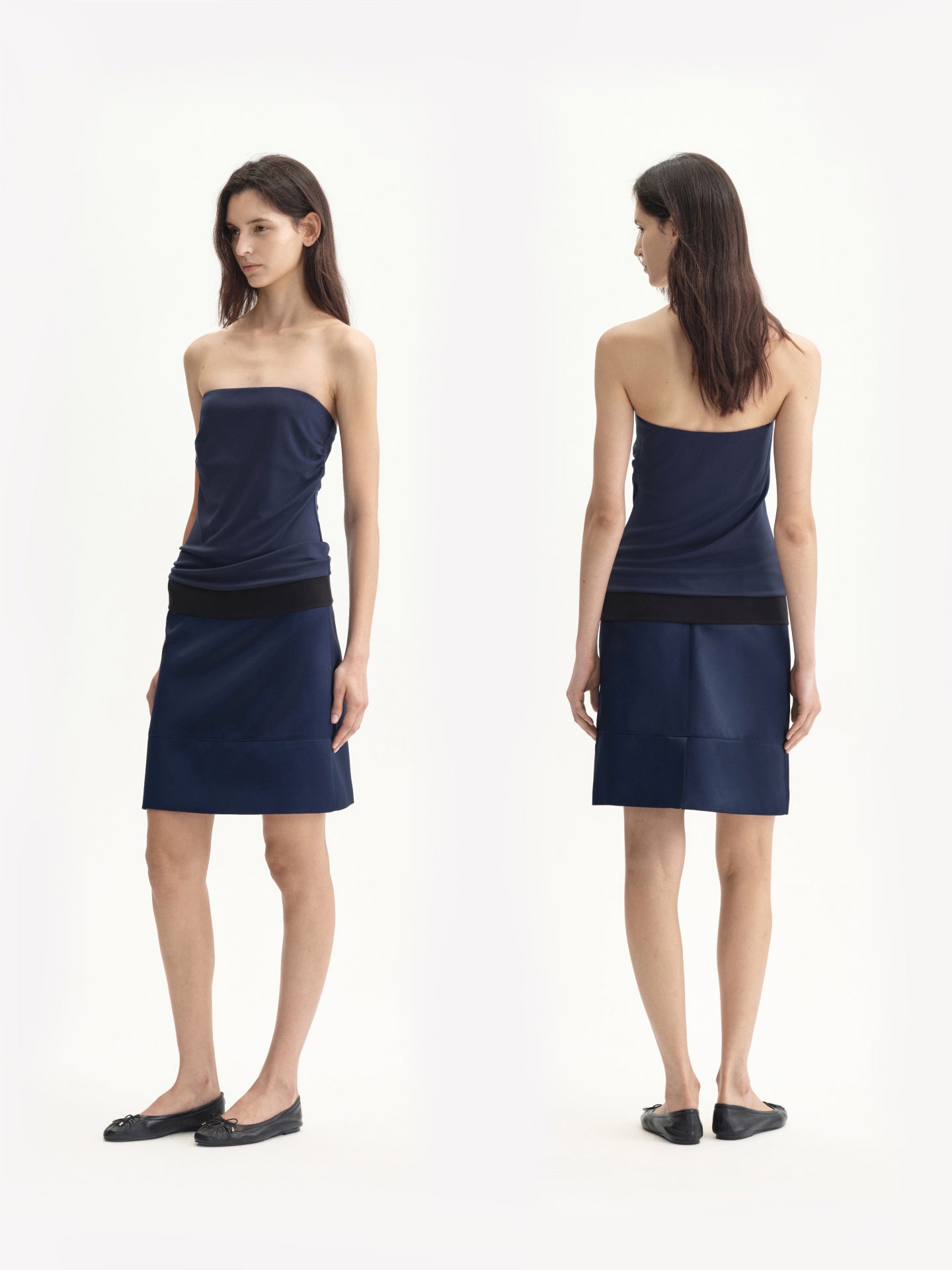 Modal Ruched Contrast Bandeau Top