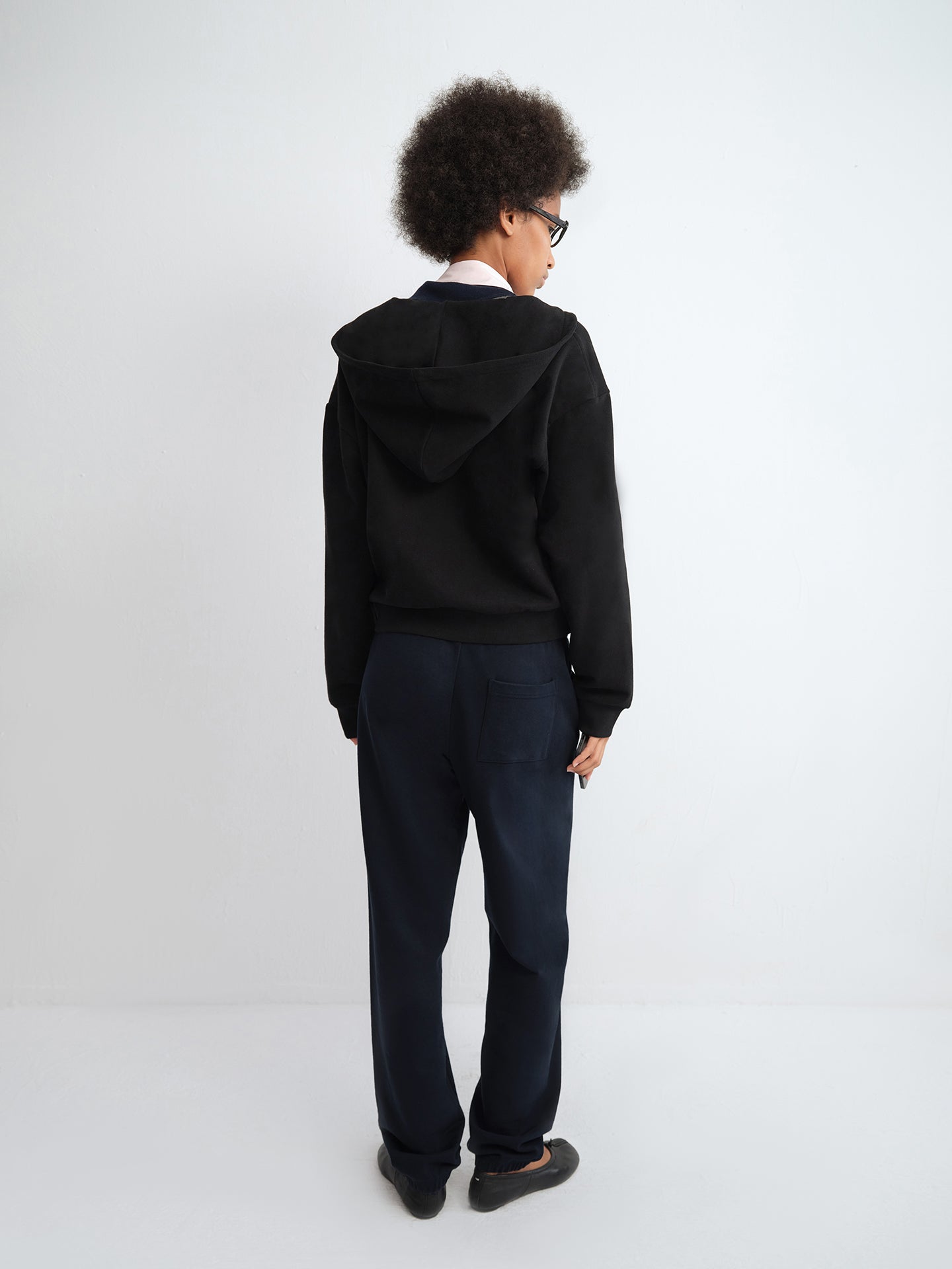 V-Neck Wrap-Front Hoodie