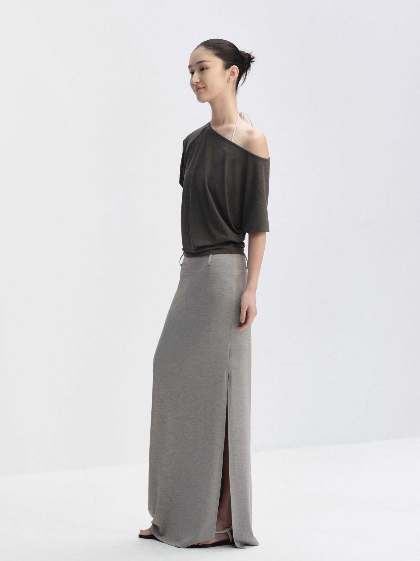 Draped One-Shoulder T-Shirt