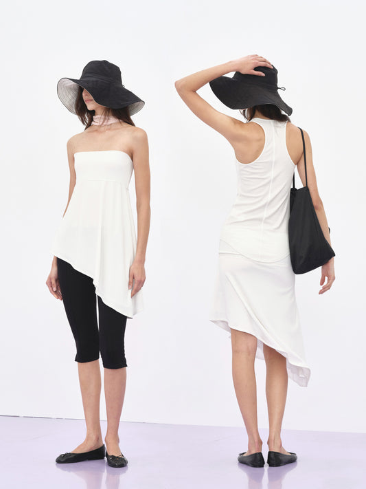 Multi-way “Shell” Tube Top / Skirt