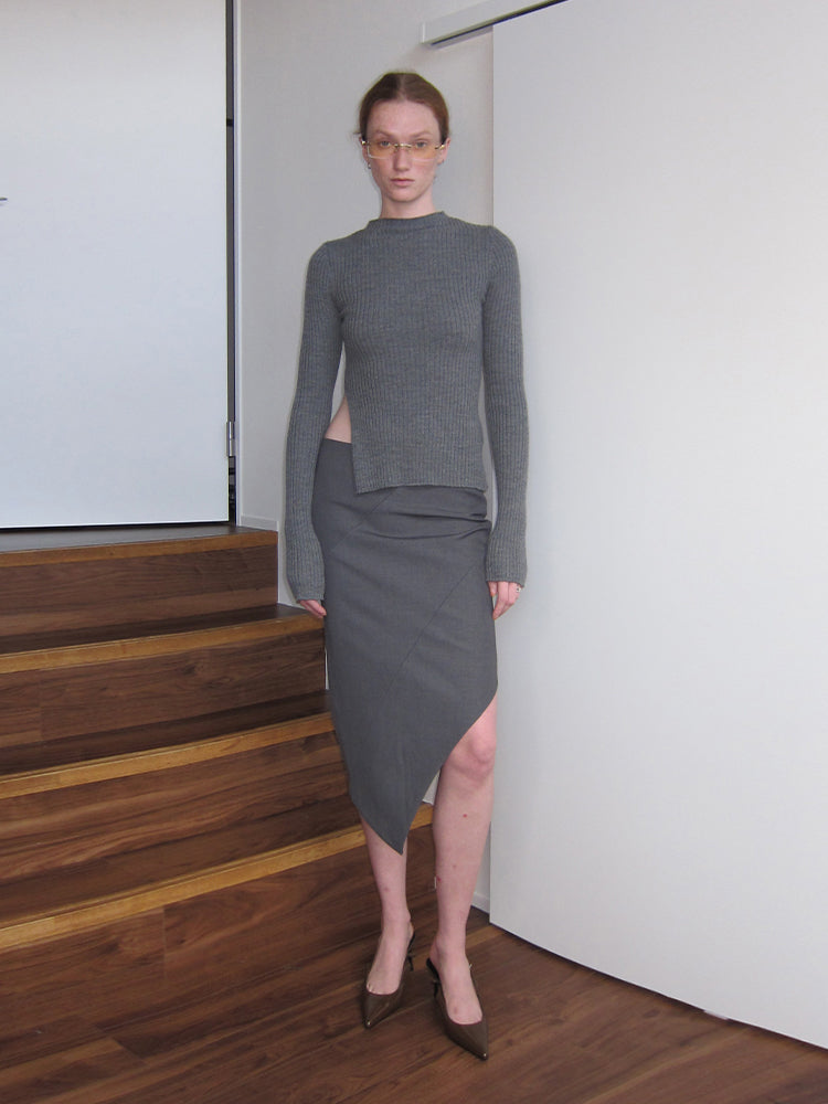 The Asymmetrical Tailored Skirt