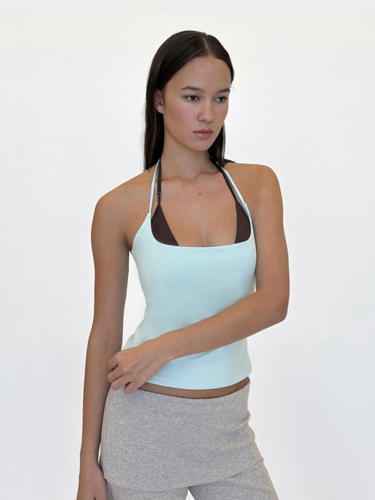 Fitted Open-Back Halter Tank