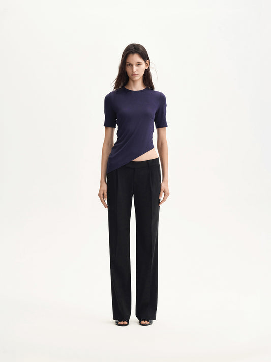 Bias-cut Slim T-shirt