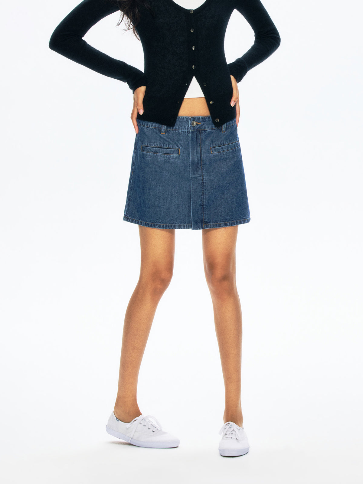 BOSSA Turkish Imported Denim A-Line Skirt