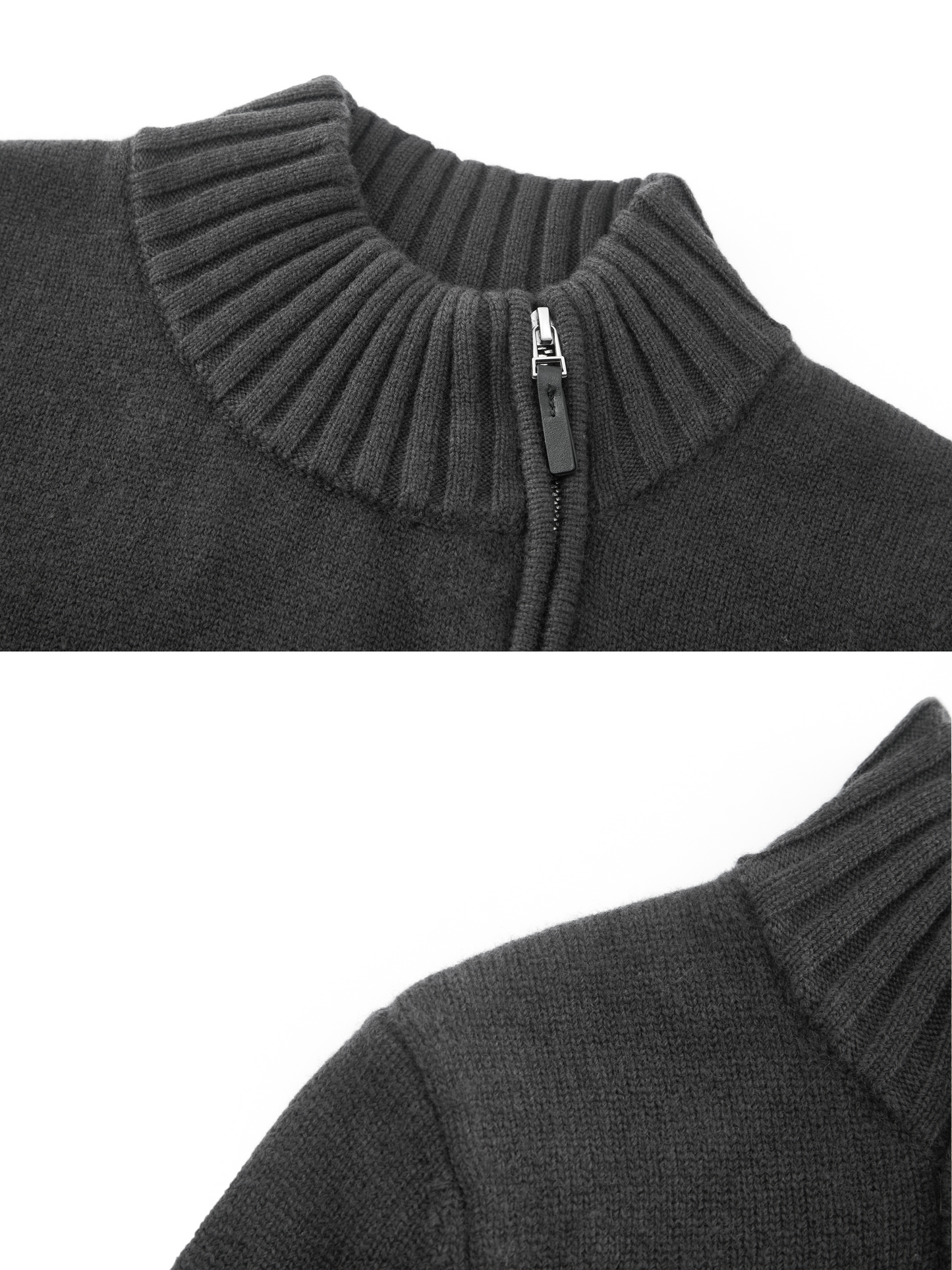 The Asymmetrical Zip-up Knitted Cardigan