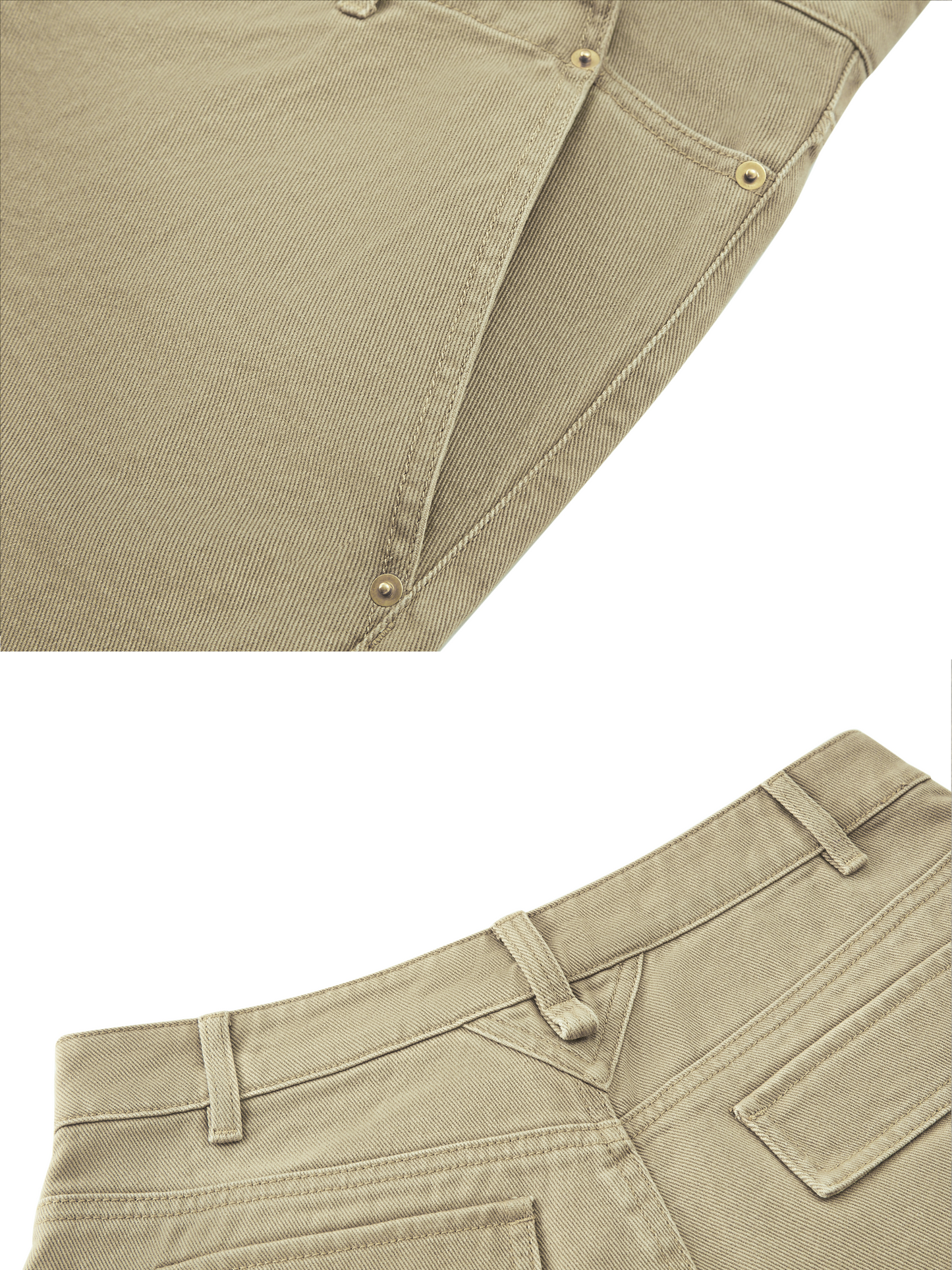 The Double Panels Curved-Cut Cargo Pants