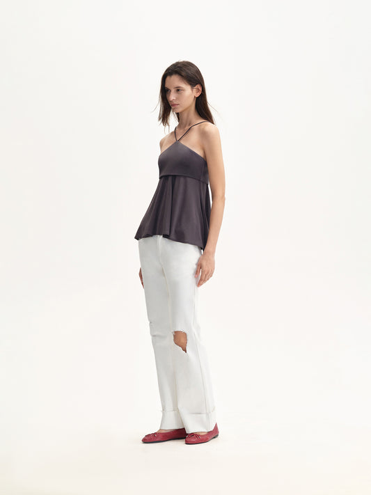 “Drift” Asymmetric Halterneck Top