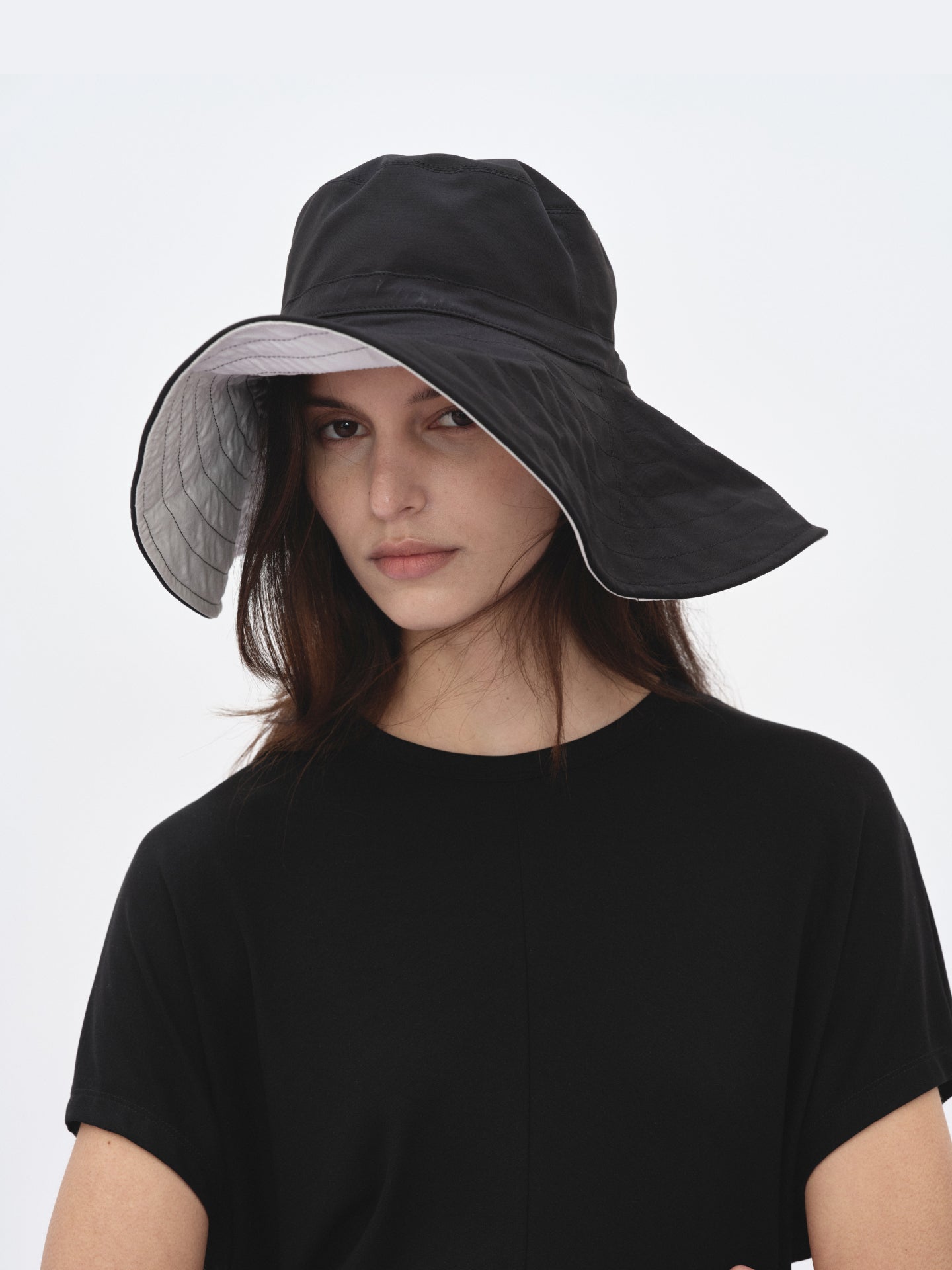 “Take a Walk” Reversible Wide-brim Bucket Hat