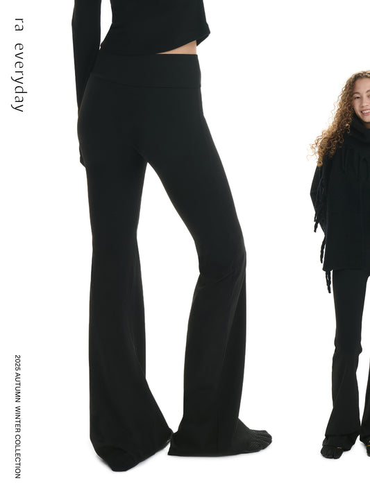 Fleece-Lined Flared Yoga Pants