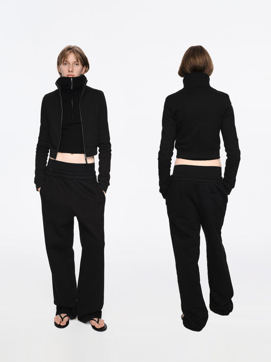 The Double-waist Loose Fit Sweat Pants