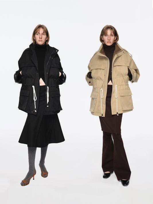 The Stand Collar Drawstring Parka