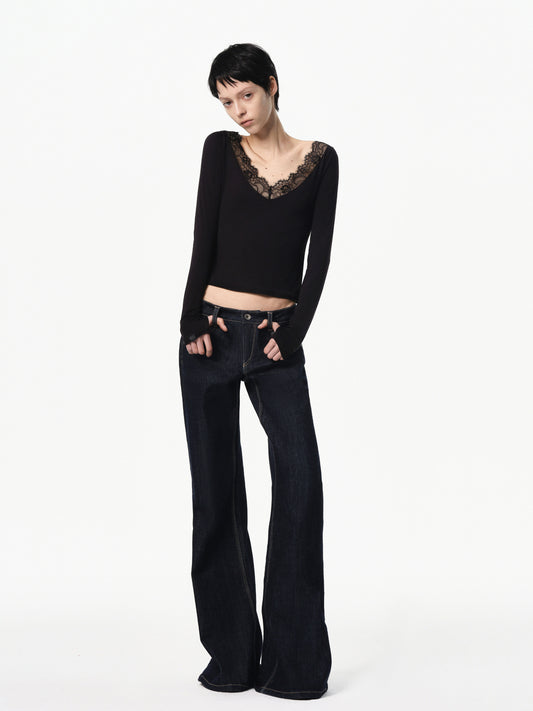 “Poise” Reversible Lace V-neck Top