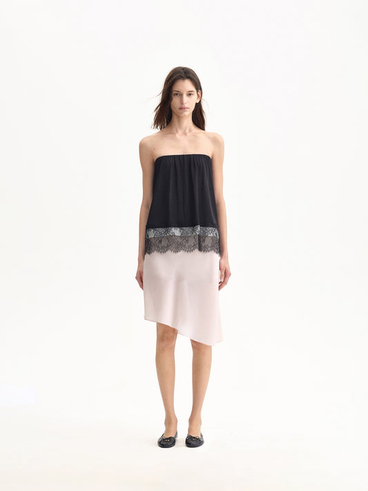 “Poise” Two-way Satin Lace Top / Skirt