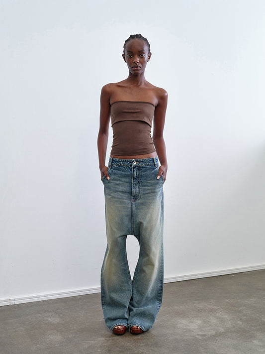 Fold-over Fitted Tube Top